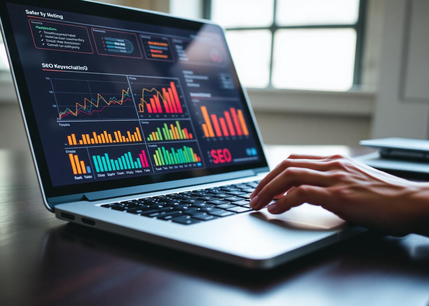 Detailed SEO analytics dashboard